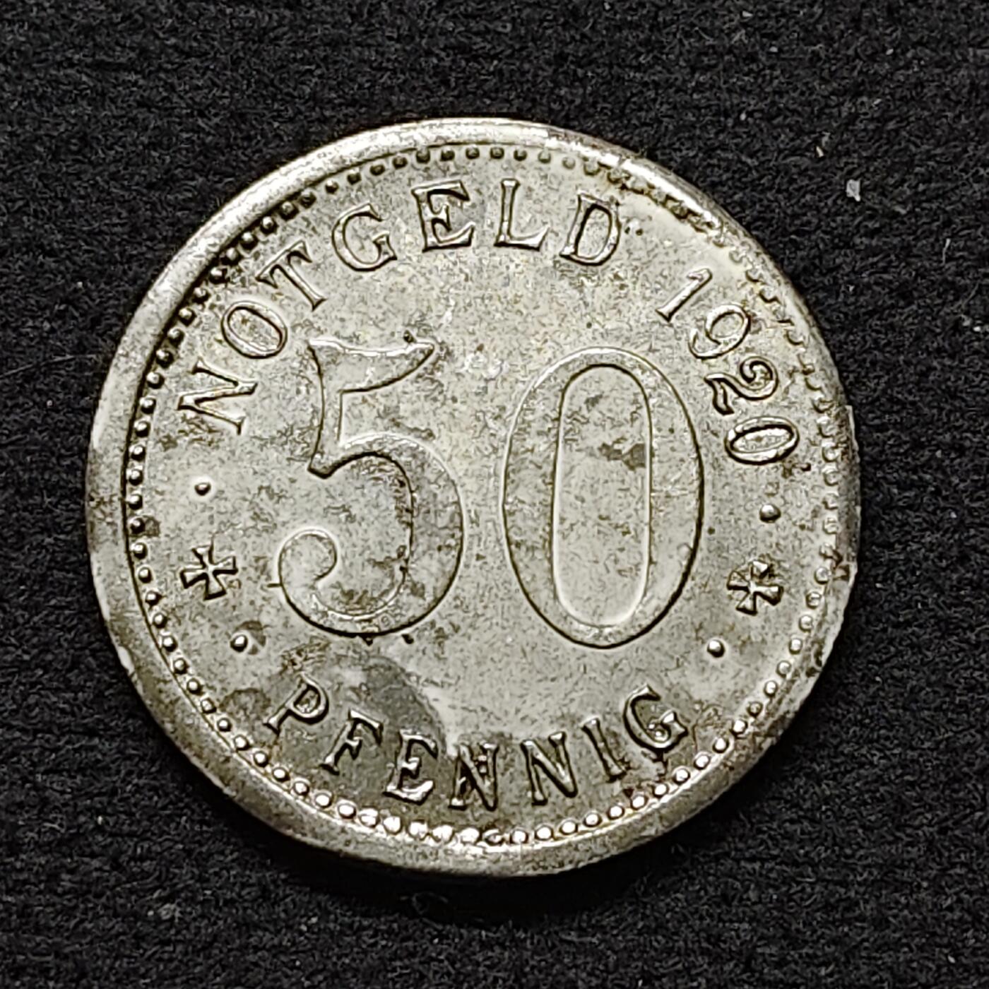 【全场包邮】纯粹捡漏拍484场（免费代拍第21场） 德国紧急状态门登洞熊1919年50芬妮