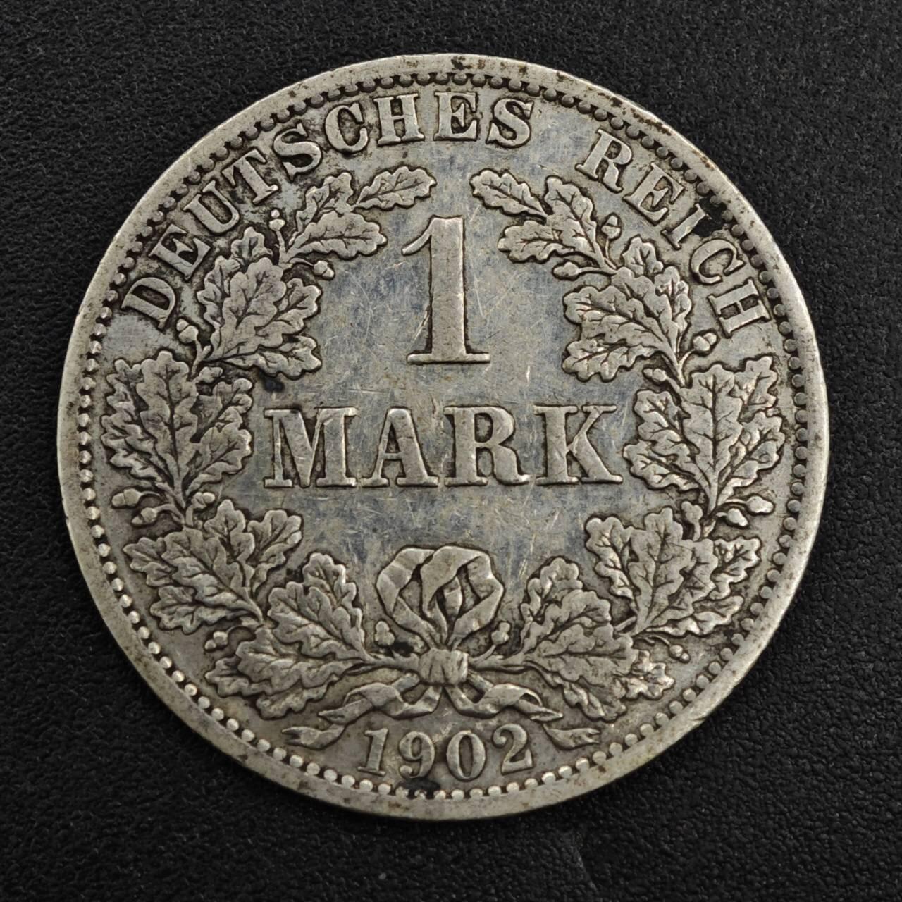 【淘币小摊】实时拍第八百二十一拍   散币场   满百包邮可预留二周 每周一统一发货   德国1902年1马克银币