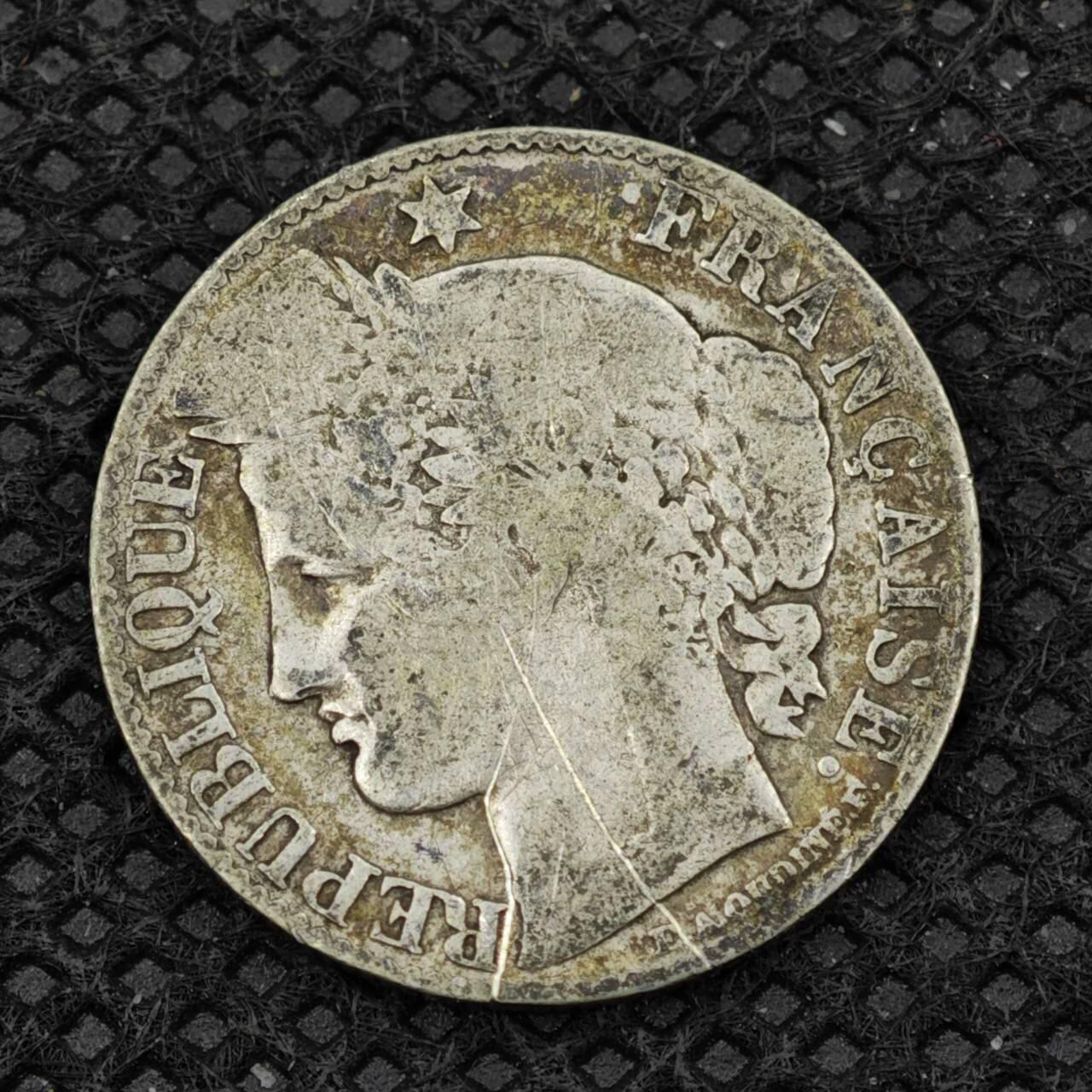 【淘币小摊】限时拍第八百二十四拍  小银币场  满百包邮可预留两周  周一统一发货  法国1881年谷物女神50分银币