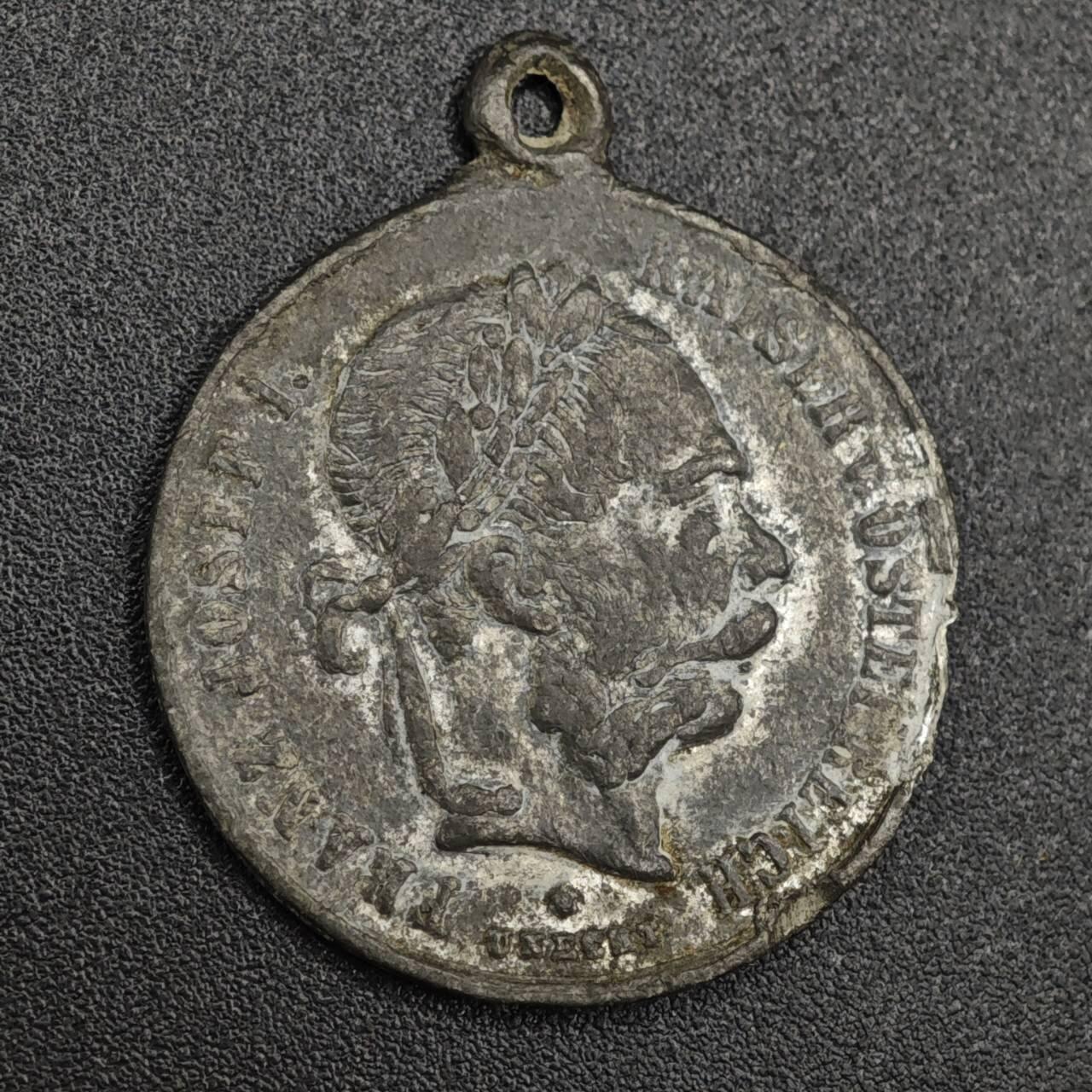 【淘币小摊】实时拍第八百二十一拍   散币场   满百包邮可预留二周 每周一统一发货   奥地利1880年维也纳第一届奥地利联邦射击节纪念锌章