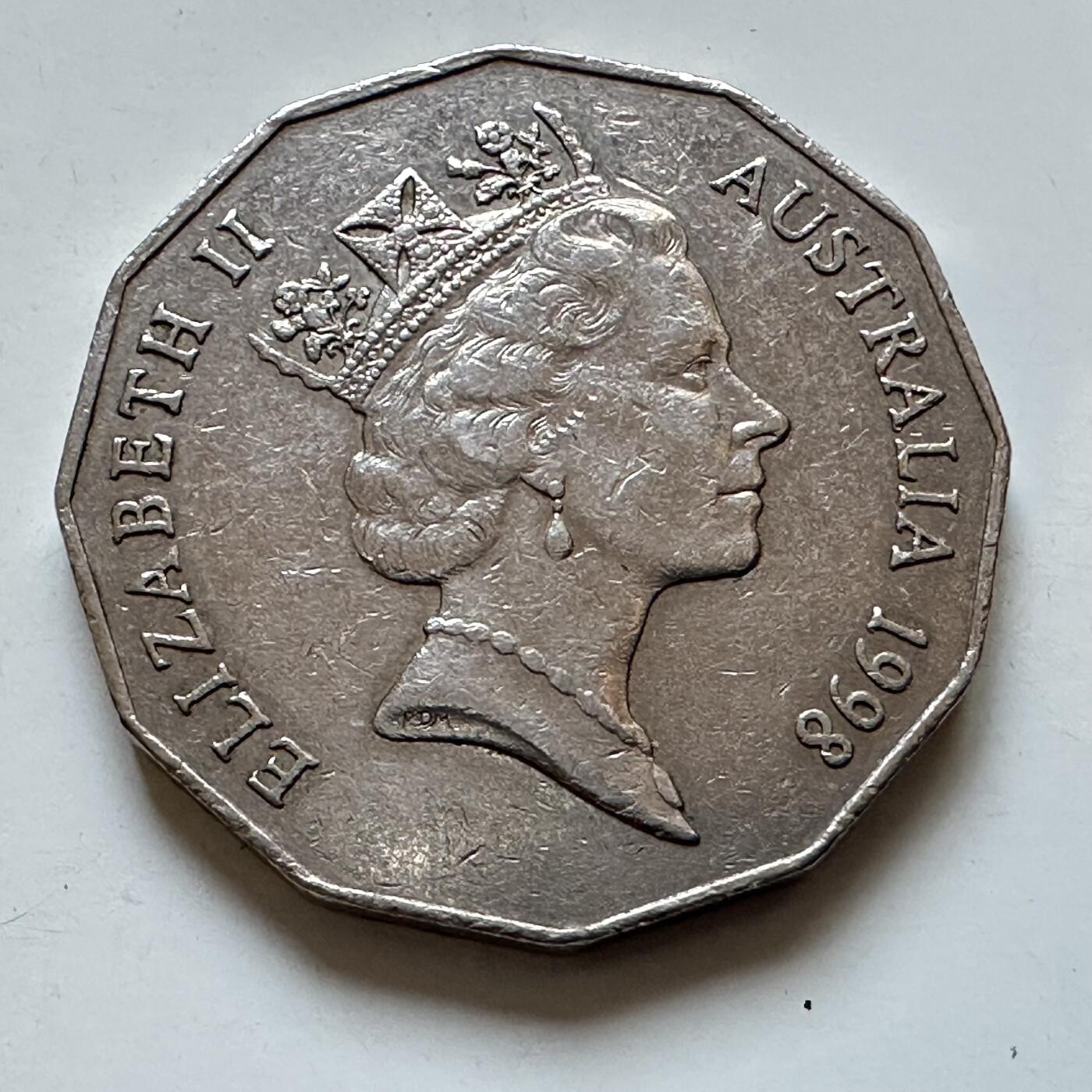 🌹外币初藏🌹🐯2025年第138场  每周二四六晚8️⃣点 接代拍 澳大利亚1998年50分纪念币—6