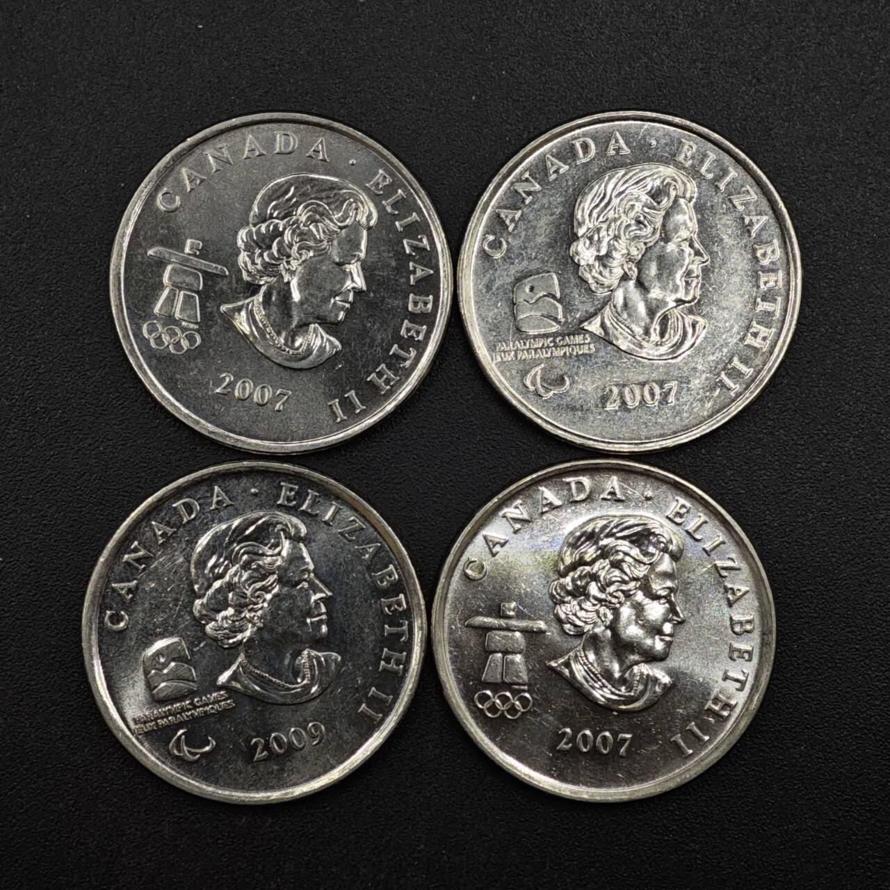 【淘币小摊】实时拍第八百二十一拍   散币场   满百包邮可预留二周 每周一统一发货   加拿大温哥华冬奥会25分纪念币4