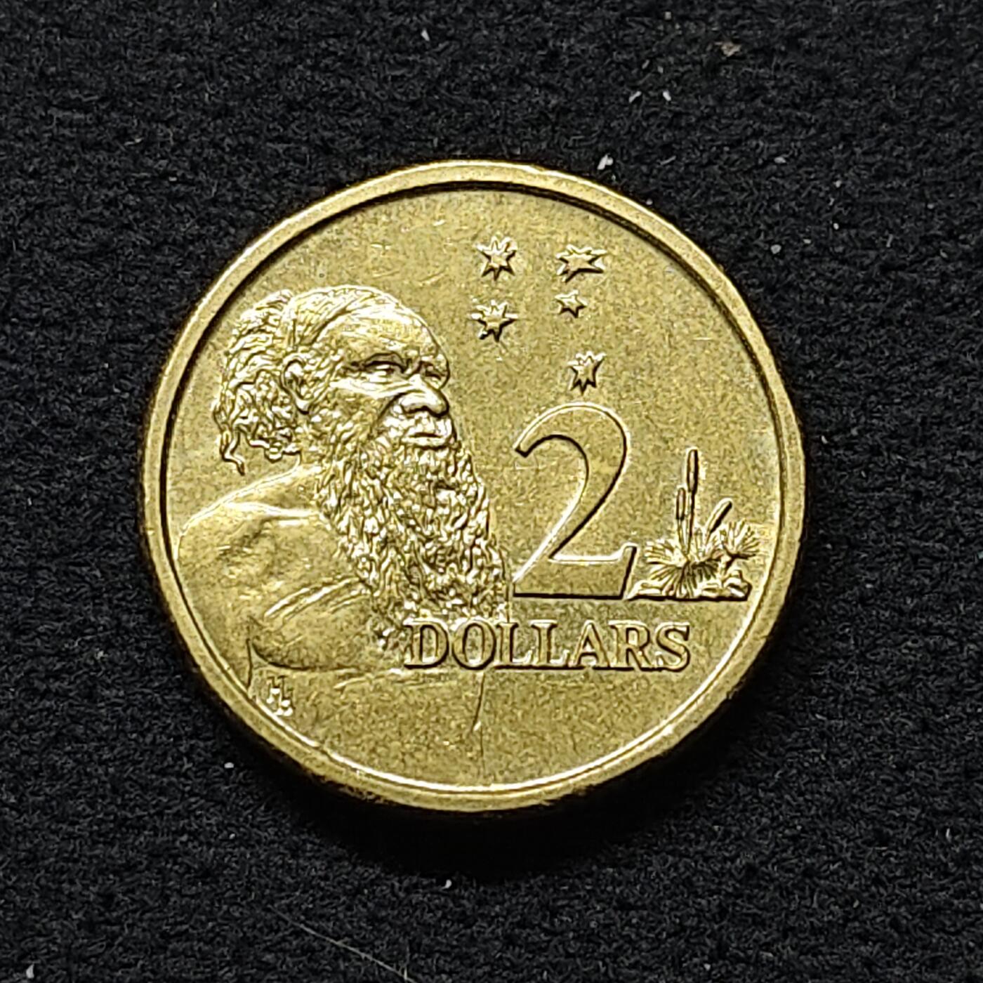 【全场包邮】纯粹捡漏拍484场（免费代拍第21场） 澳大利亚1988年2元土著人