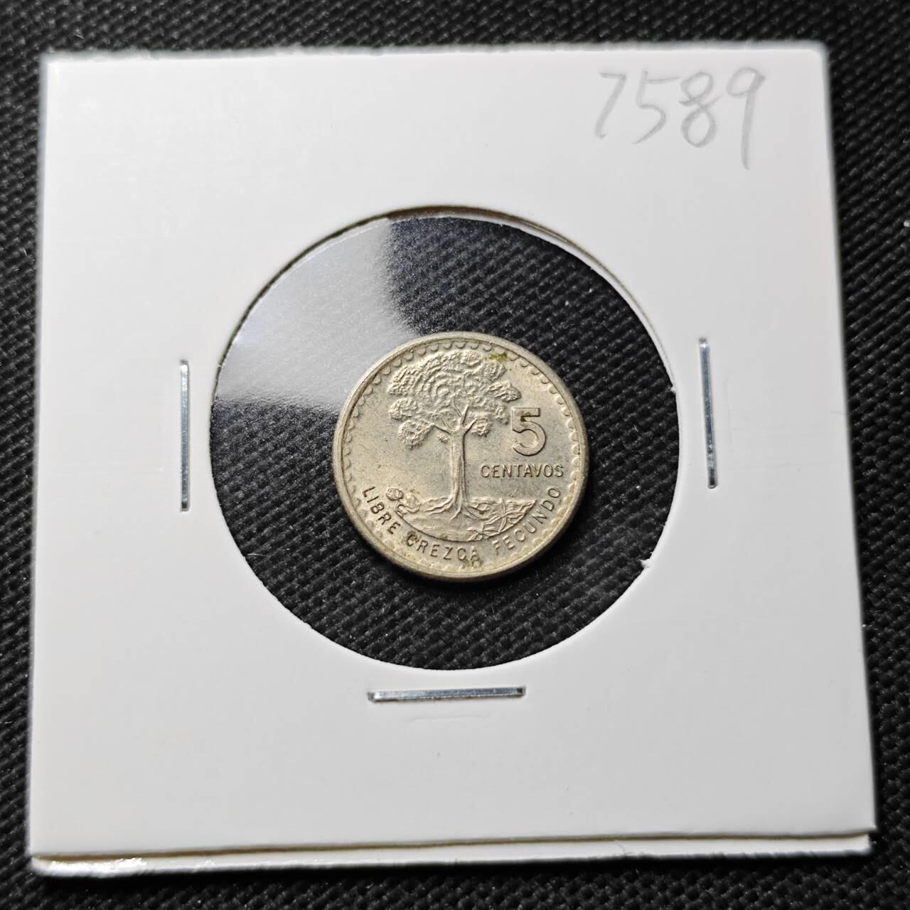 KK钱币收藏小铺 第375期  2月预留时间 周末发货  1974危地马拉5分