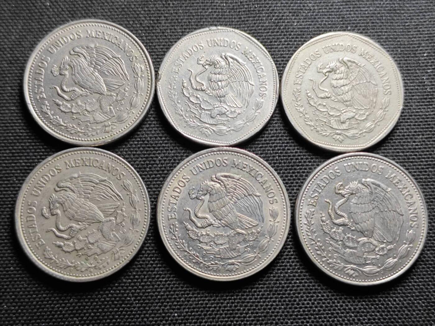 KK钱币收藏小铺 第375期  2月预留时间 周末发货  墨西哥一组6枚