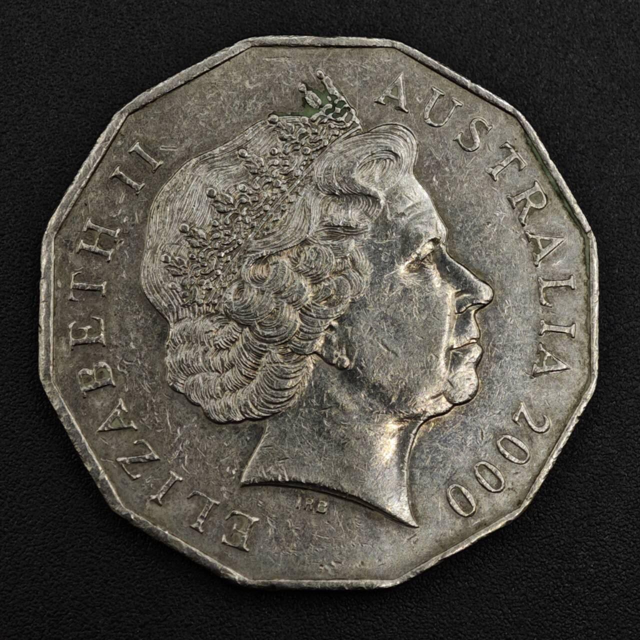 【淘币小摊】实时拍第八百二十一拍   散币场   满百包邮可预留二周 每周一统一发货   澳大利亚2000年50分纪念币