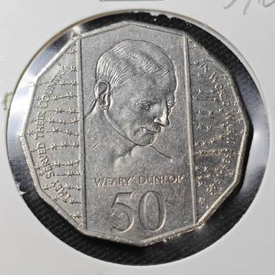 KK钱币收藏小铺 （套币 好品/批量散币 银币）专场  2月预留时间 周末发货 -   1995澳大利亚50便士纪念币
