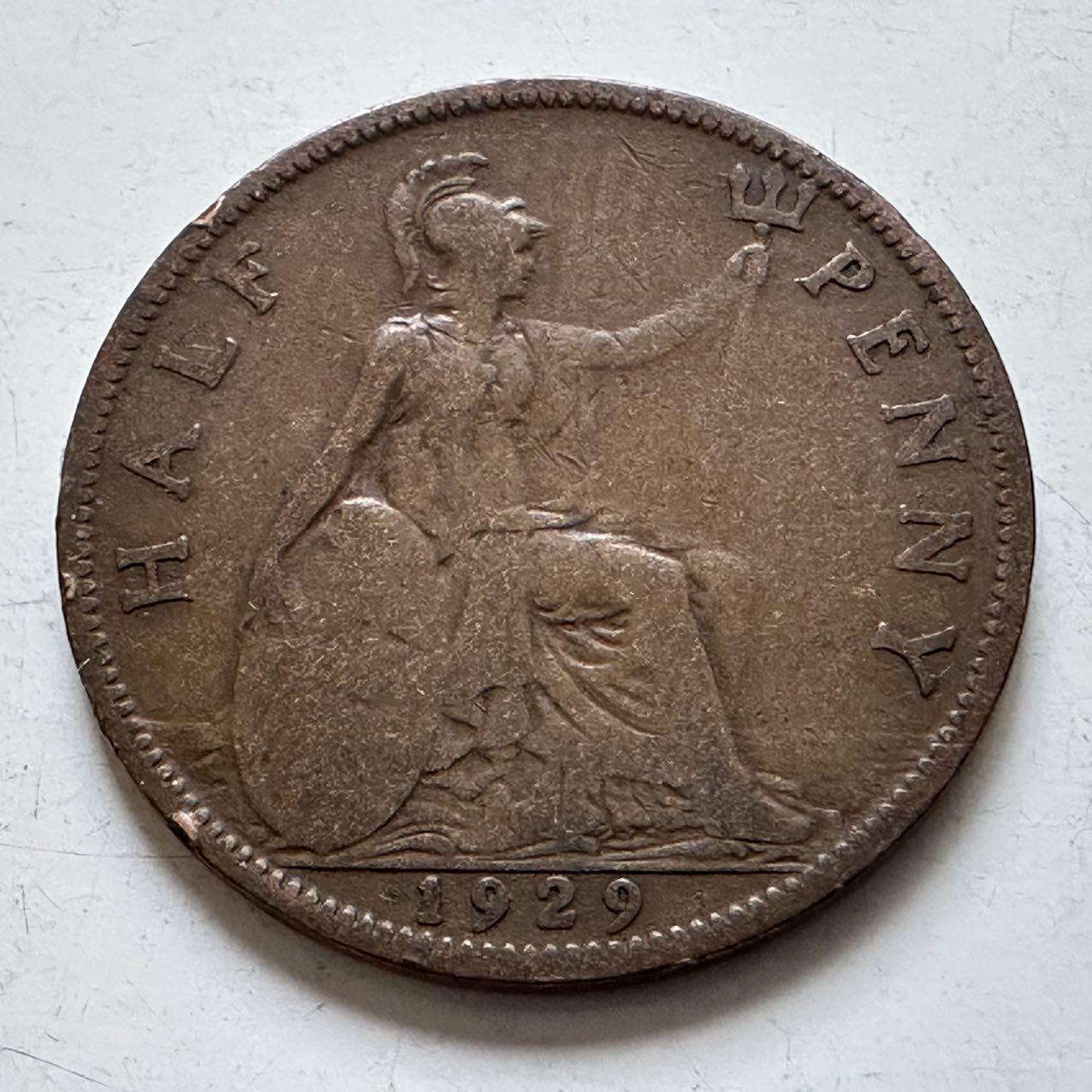 🌹外币初藏🌹🐯2025年第138场  每周二四六晚8️⃣点 接代拍 英国1929年半便士c