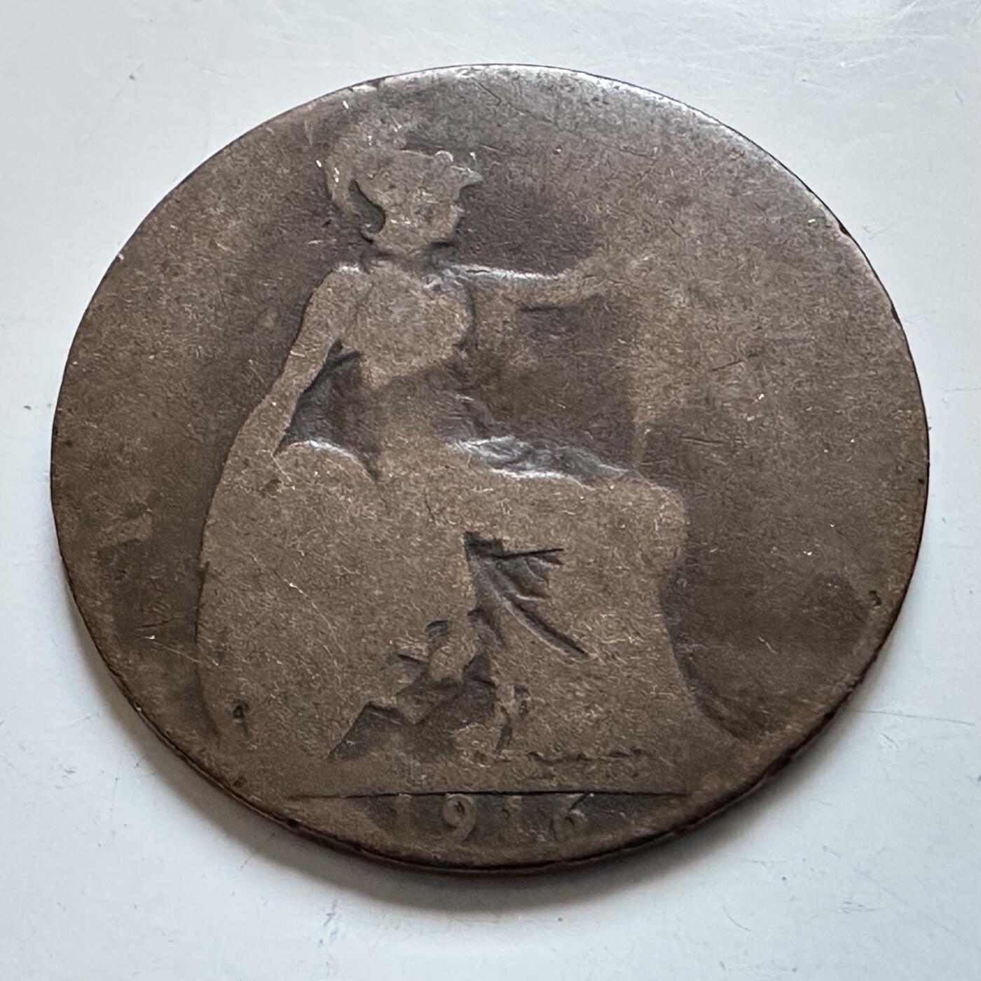 🌹外币初藏🌹🐯2025年第138场  每周二四六晚8️⃣点 接代拍 英国1916年半便士