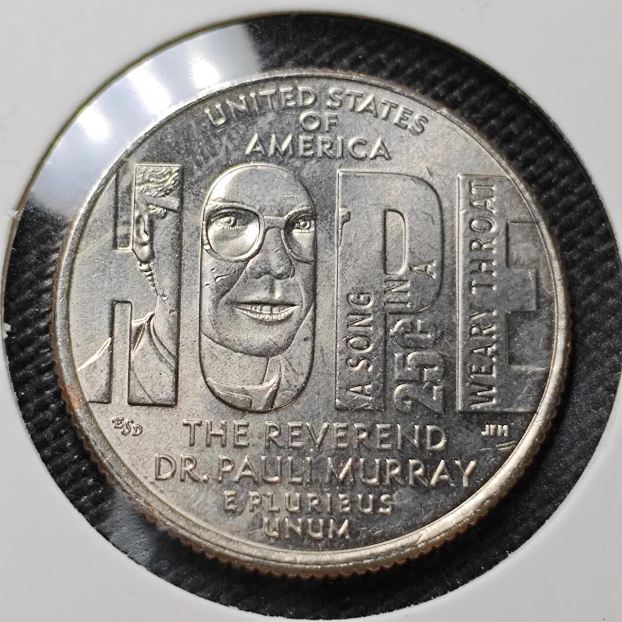 KK钱币收藏小铺 第375期  2月预留时间 周末发货  2024美国25分纪念币 好品