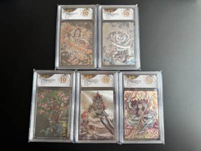 NO.17 好又多金牌大场，新店点关注不迷路！每周一站式配齐，方便凑单！（周6晚8点截拍，卖家送拍0抽成！） - 【限编爆金套】玄卡阁 西游 官封弼马温5张 张飞003/088+虎先锋049/066+蟠桃园偷桃020/066+西海龙王029/066+哪吒三太子031/066 粗闪 保粹评级 5张爆金10 特标