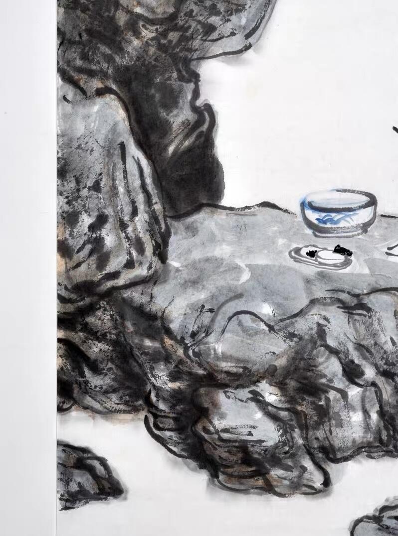 李文《南有樛木》 保真   李文，天津著名女画家，著名画家李翔龙之女，毕业于中央美术学院，天津美术家协会会员。    尺寸：三才    镜心未托裱。（无托实拍）