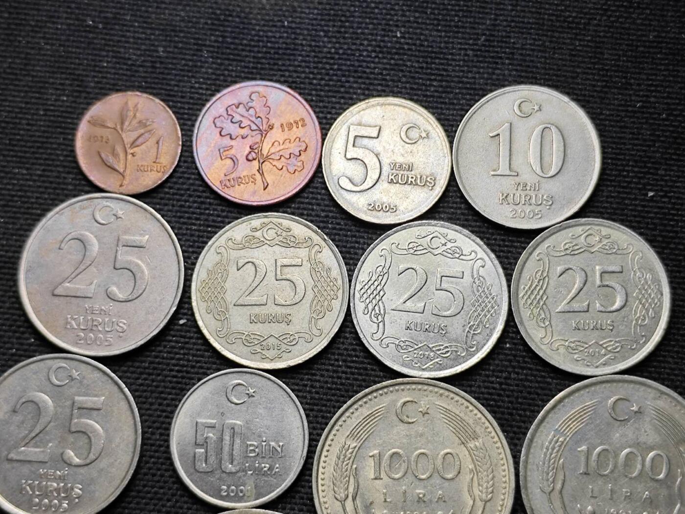 KK钱币收藏小铺 第375期  2月预留时间 周末发货  土耳其一组16枚