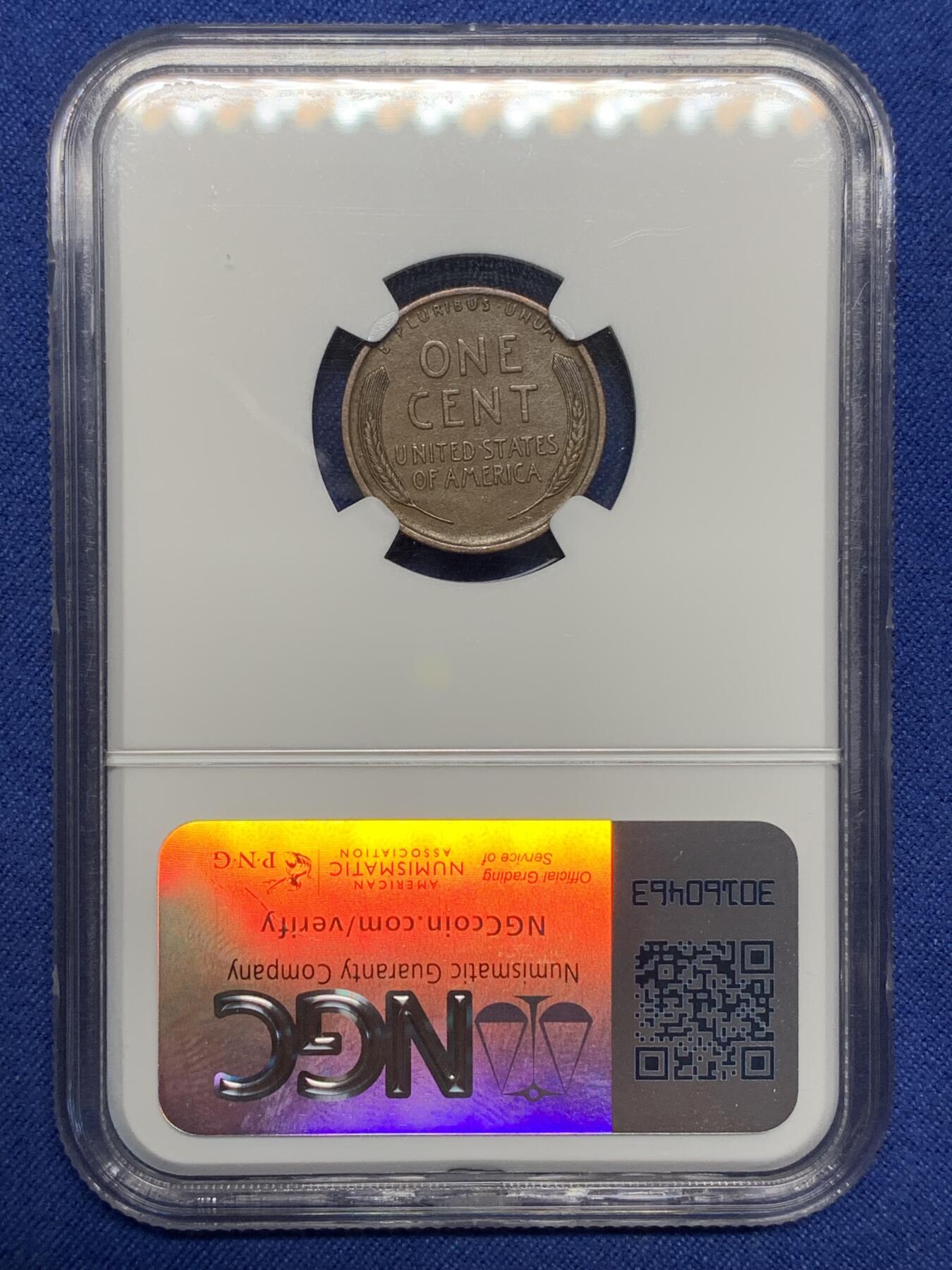 《竞宝斋》第445场 周日，周一，2场连拍 （全场包邮） NGC AU55BN 美国1909年林肯1美分，林肯一美分首年分，也是纪念林肯总统诞辰100周年发行，稀有年份