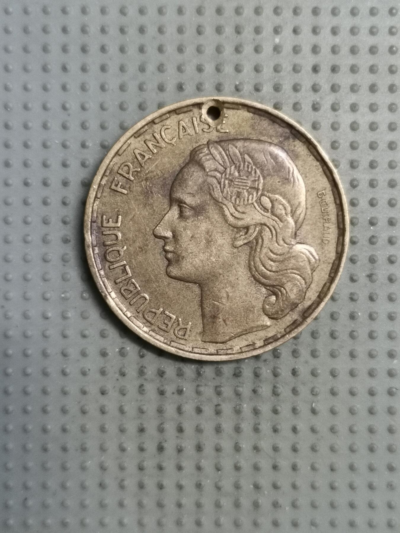 2025年第133场各国散币拍卖（总第133场） 法国1952年50法郎打孔
