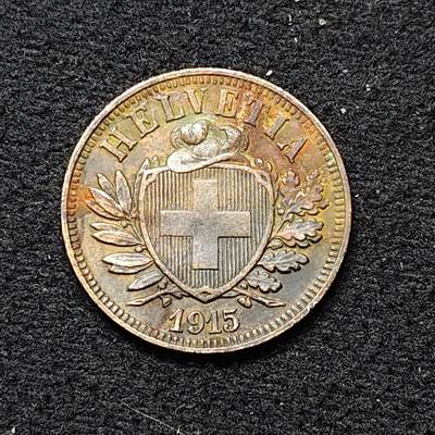 【全场包邮】纯粹捡漏拍484场（免费代拍第21场） - 瑞士1915年2分铜币