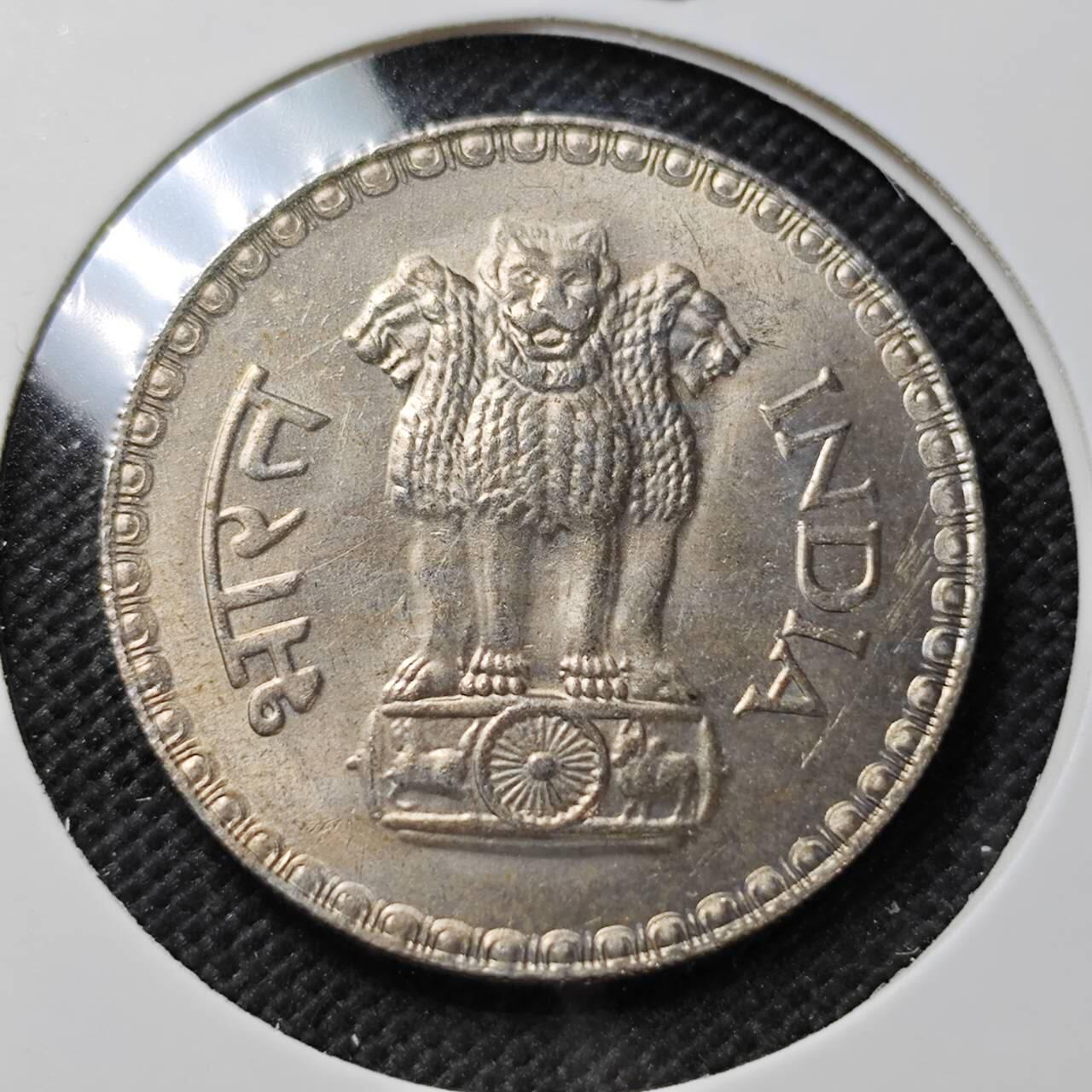 KK钱币收藏小铺 第375期  2月预留时间 周末发货  1981印度1卢比 大卢比好品