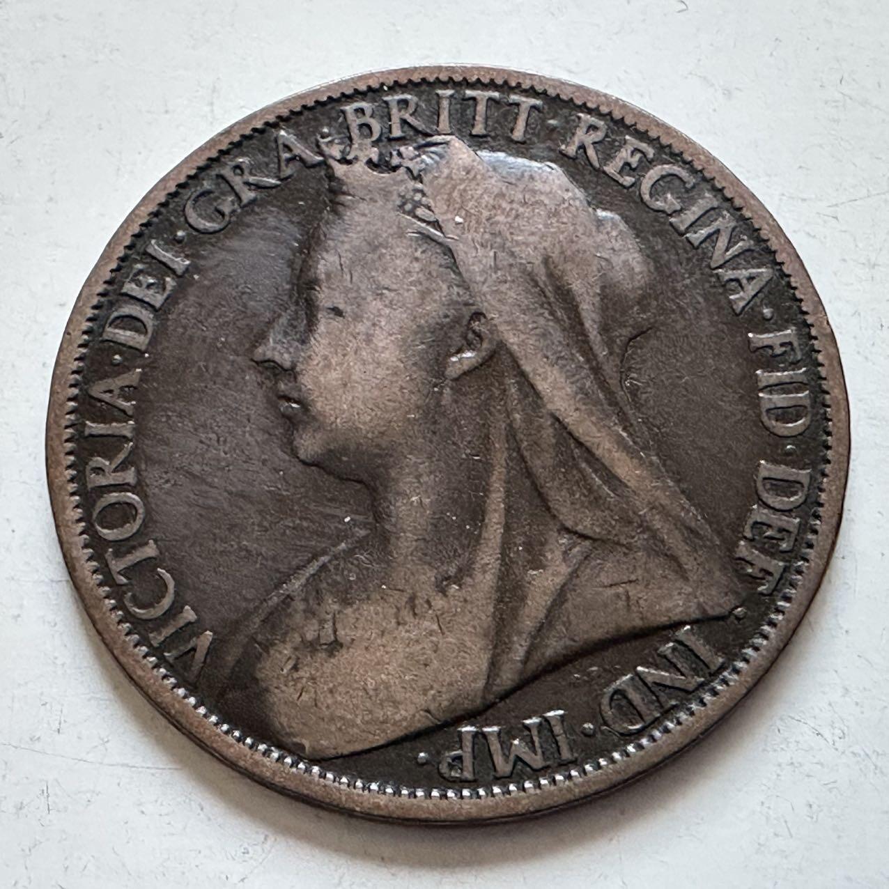 🌹外币初藏🌹🐯2025年第138场  每周二四六晚8️⃣点 接代拍 英国1900年一便士