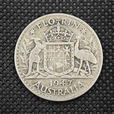 【淘币小摊】限时拍第八百二十四拍  小银币场  满百包邮可预留两周  周一统一发货  -          澳大利亚1947年乔治六世弗洛林银币