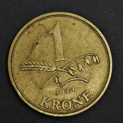 【淘币小摊】实时拍第八百二十一拍   散币场   满百包邮可预留二周 每周一统一发货   - 丹麦1944年1克朗铜币