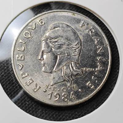 KK钱币收藏小铺 第375期  2月预留时间 周末发货 -  1984法属波利尼西亚20法郎
