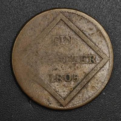 【淘币小摊】实时拍第八百二十一拍   散币场   满百包邮可预留二周 每周一统一发货   - 奥地利1805年1克鲁泽铜币