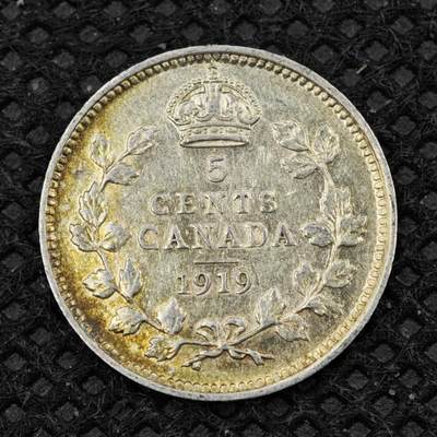 【淘币小摊】限时拍第八百二十四拍  小银币场  满百包邮可预留两周  周一统一发货  -    加拿大1919年乔治五世5分银币