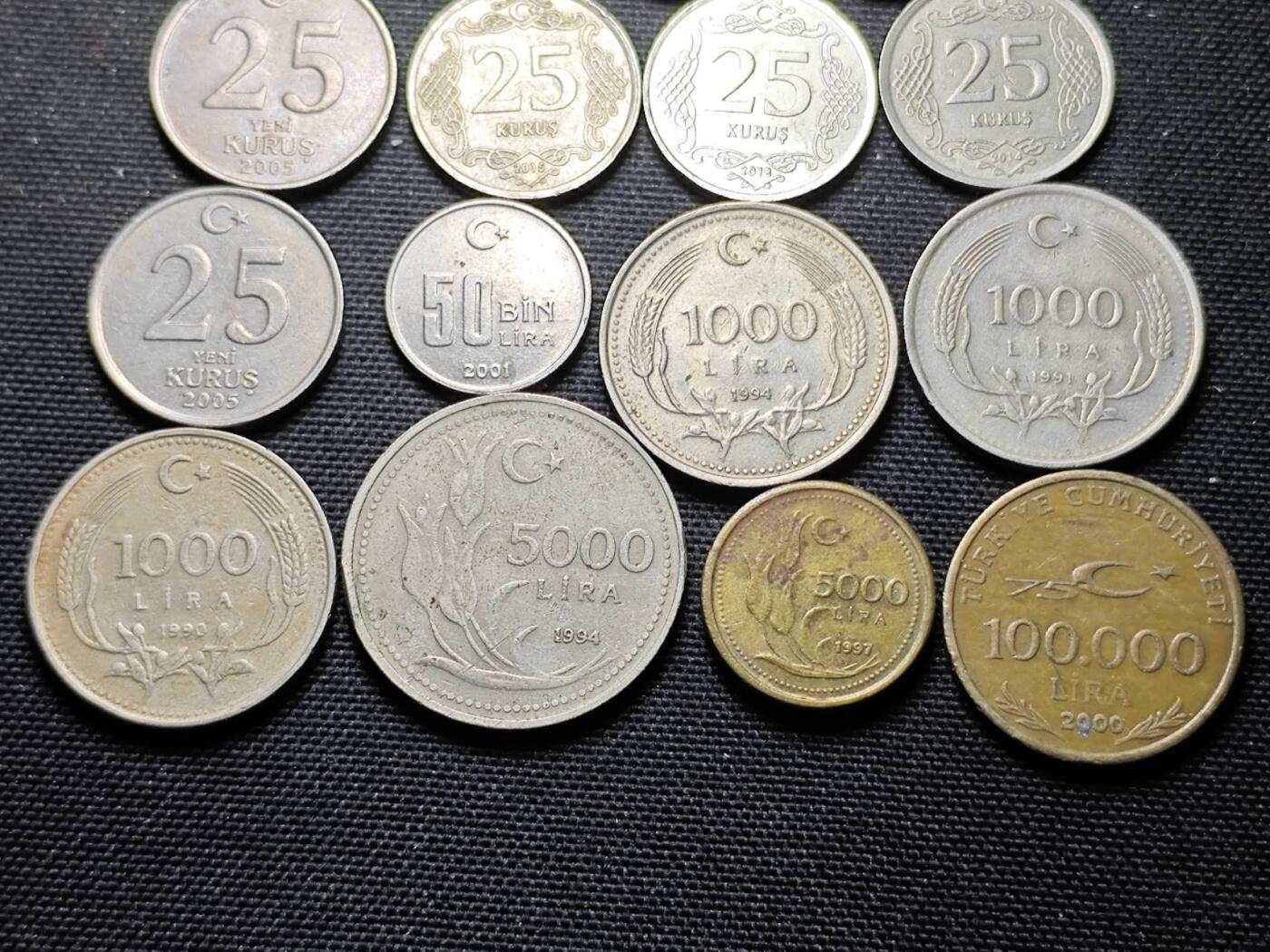 KK钱币收藏小铺 第375期  2月预留时间 周末发货  土耳其一组16枚