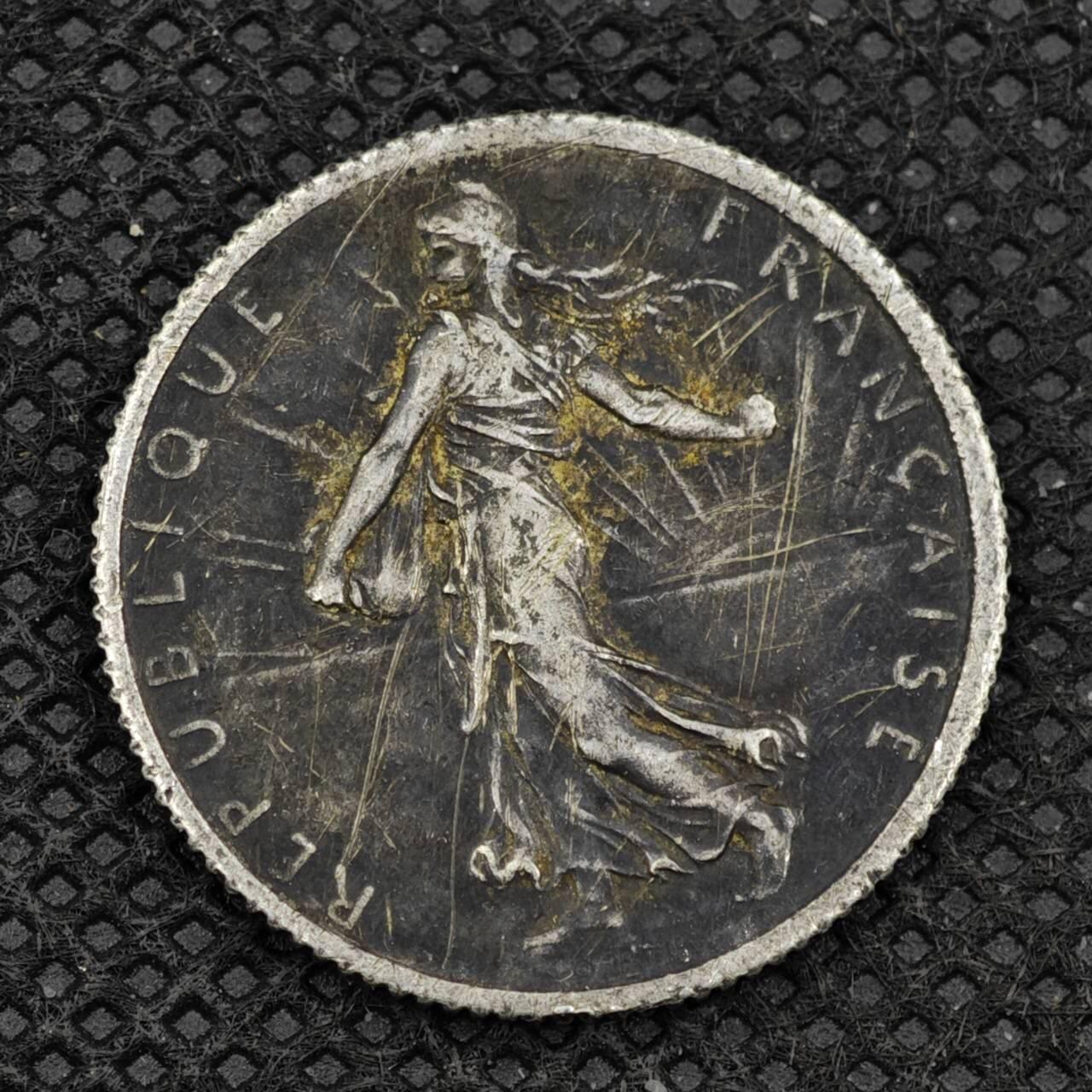 【淘币小摊】限时拍第八百二十四拍  小银币场  满百包邮可预留两周  周一统一发货   法国1917年播种女神1法郎银币