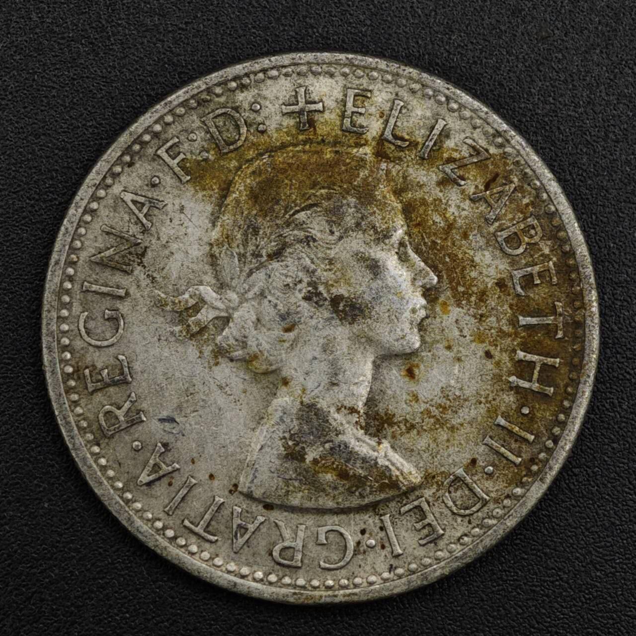 【淘币小摊】实时拍第八百二十一拍   散币场   满百包邮可预留二周 每周一统一发货   澳大利亚1954年伊丽莎白二世弗洛林银币