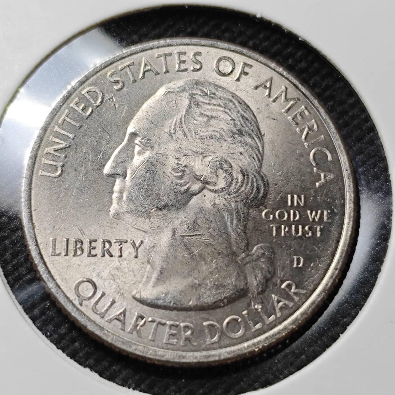 KK钱币收藏小铺 第375期  2月预留时间 周末发货  美国25分纪念币 好品