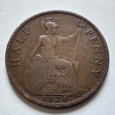 🌹外币初藏🌹🐯2025年第138场  每周二四六晚8️⃣点 接代拍 - 英国1928年半便士d