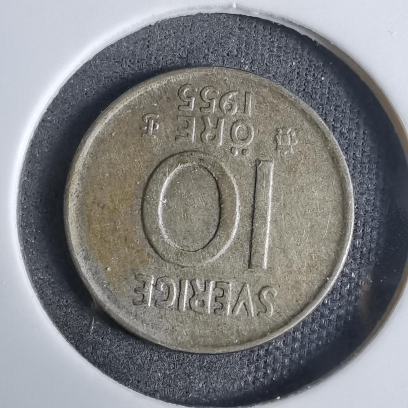 沼泽如烟--第924场 瑞典1955年10欧尔银币