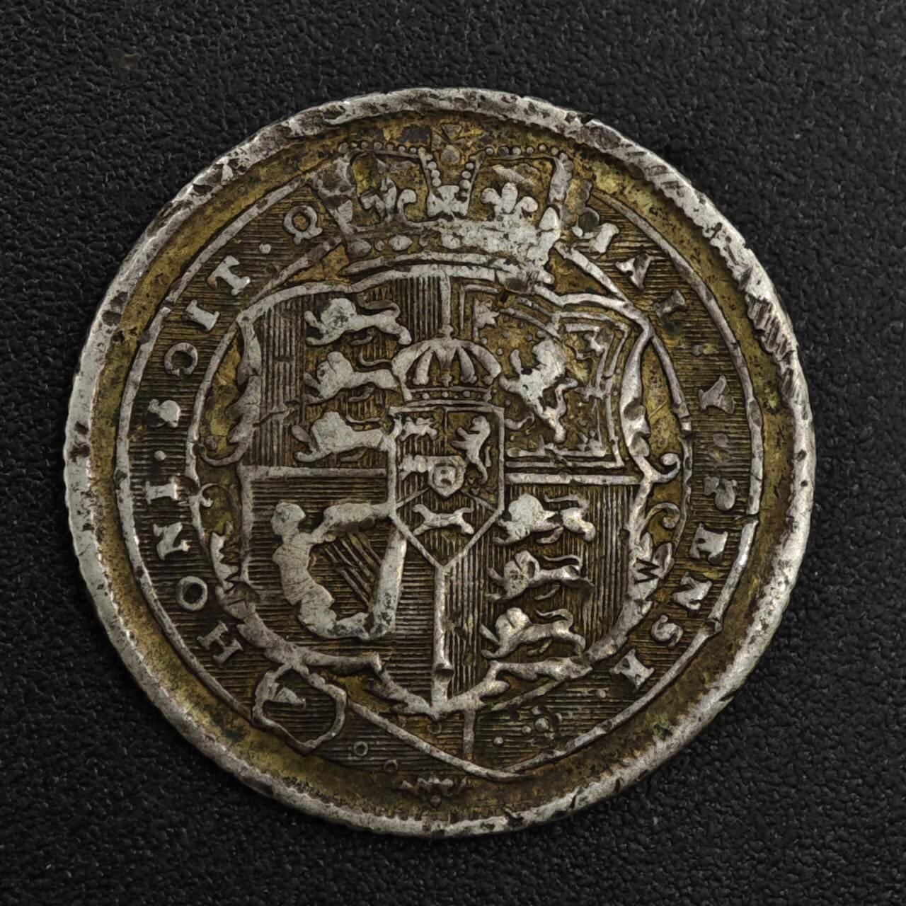 【淘币小摊】实时拍第八百二十一拍   散币场   满百包邮可预留二周 每周一统一发货   英国1817年乔治三世6便士银币