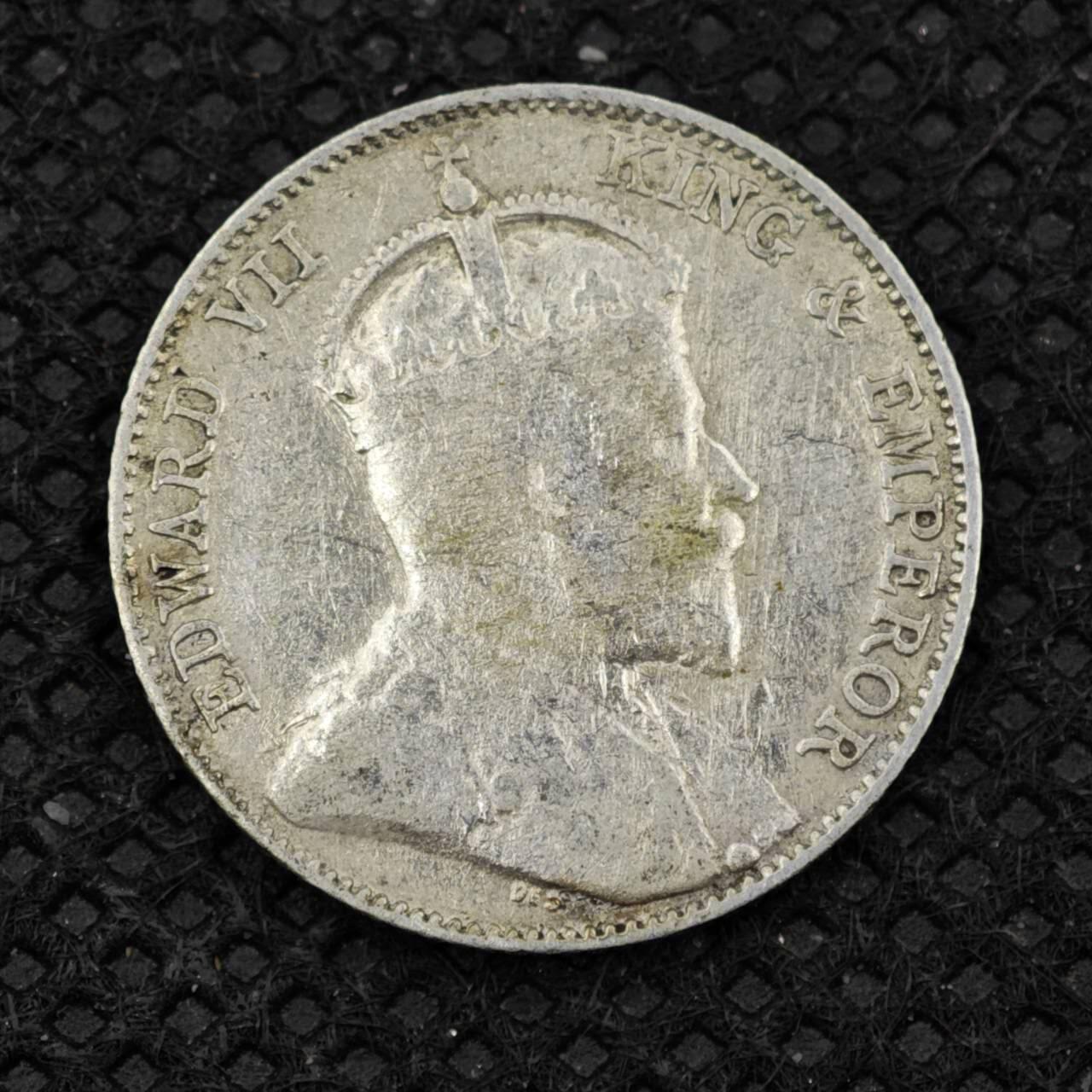 【淘币小摊】限时拍第八百二十四拍  小银币场  满百包邮可预留两周  周一统一发货    海峡1910年爱德华七世10分银币