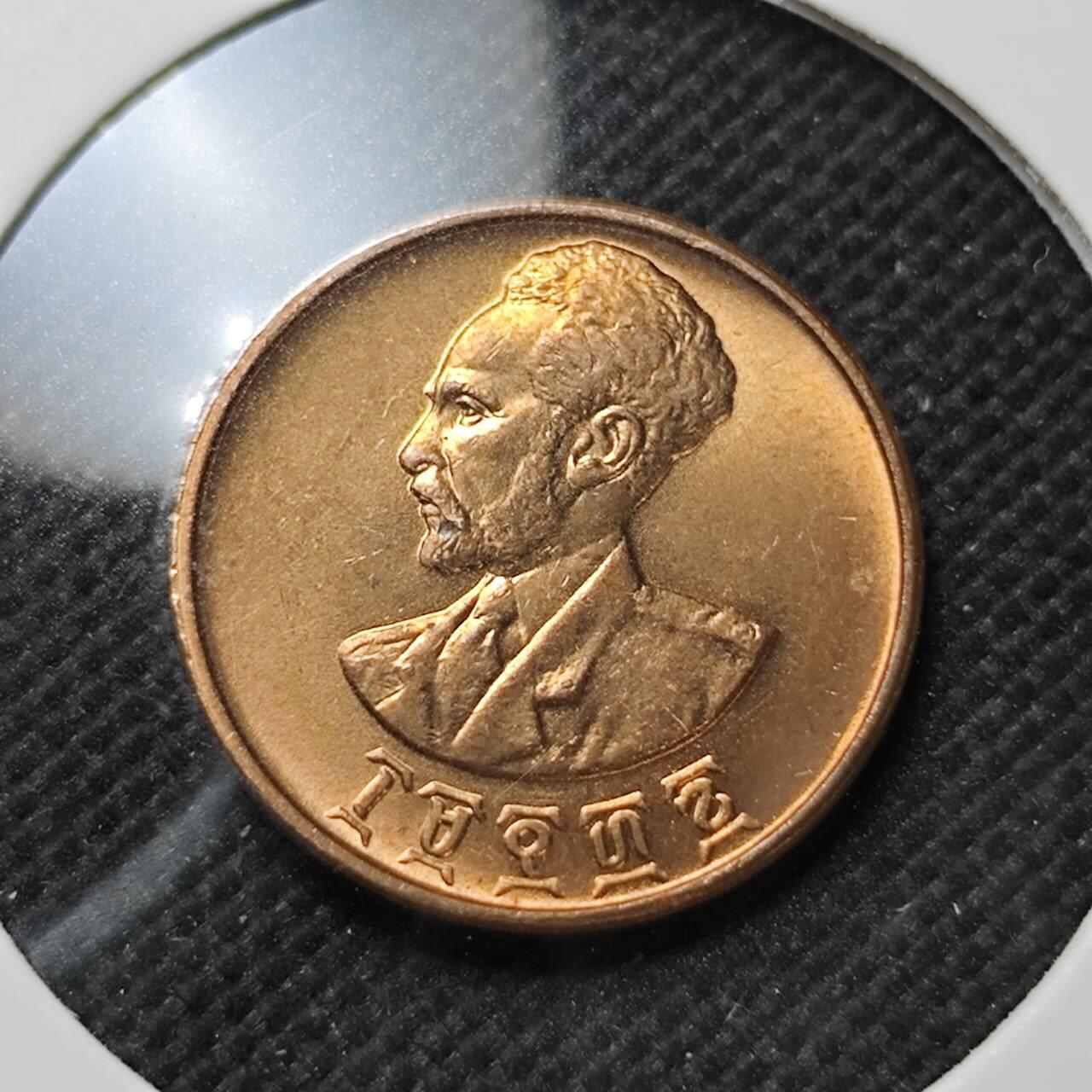 KK钱币收藏小铺 第375期  2月预留时间 周末发货  埃塞俄比亚1分铜币 好品