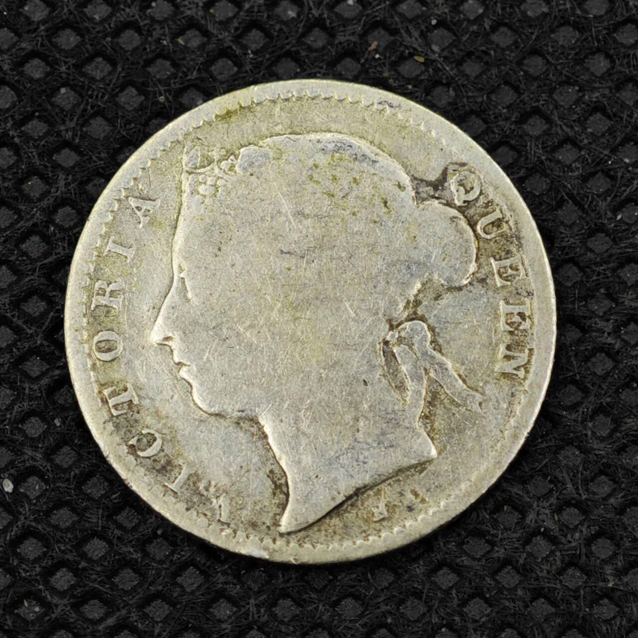 【淘币小摊】限时拍第八百二十四拍  小银币场  满百包邮可预留两周  周一统一发货   毛里求斯1889年维多利亚20分银币