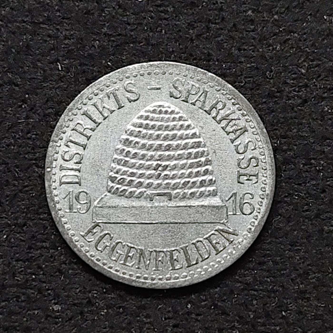 【全场包邮】纯粹捡漏拍484场（免费代拍第21场） 德国紧急状态埃根费尔登1916年10芬妮锌币