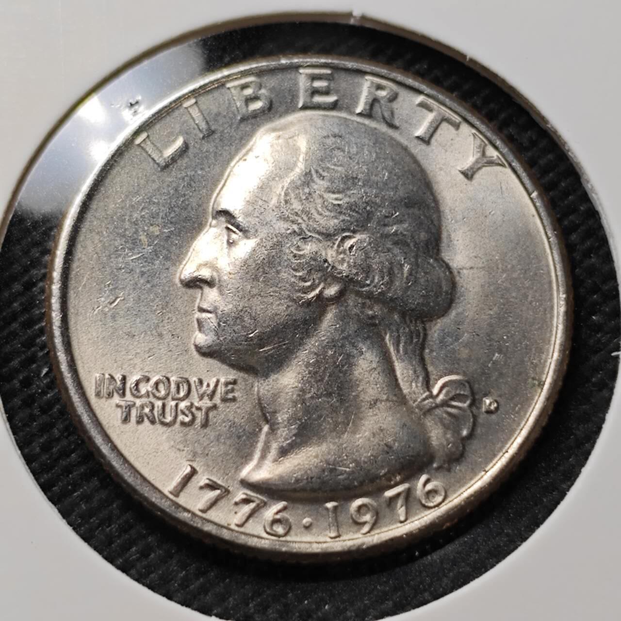 KK钱币收藏小铺 第375期  2月预留时间 周末发货  美国25分纪念币 好品