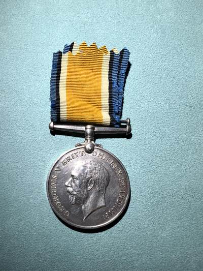 盛世勋华——号角文化勋章邮票专场拍卖第292期 - 英国一战战争奖章 银制 重1盎司925银 原绶带带边铭