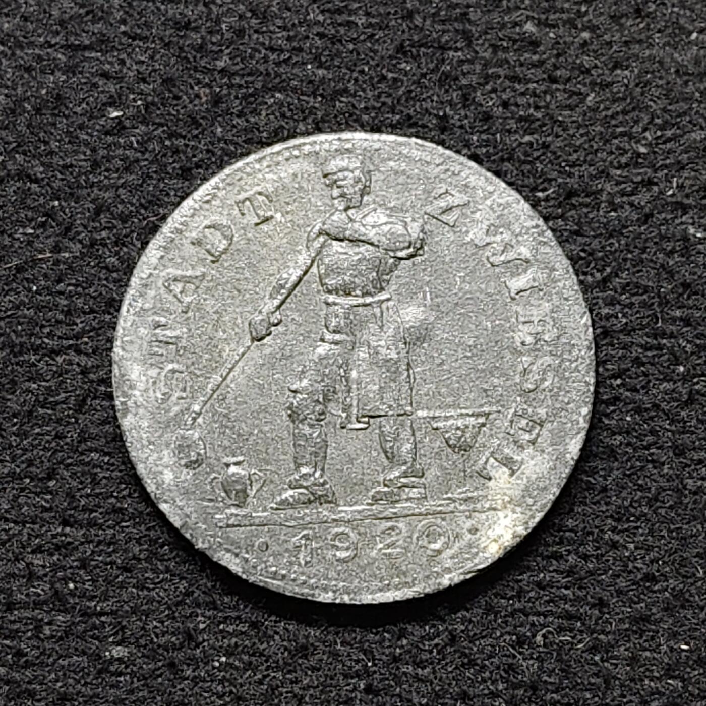 【全场包邮】纯粹捡漏拍484场（免费代拍第21场） 德国紧急状态茨维瑟尔1920年5芬妮锌币