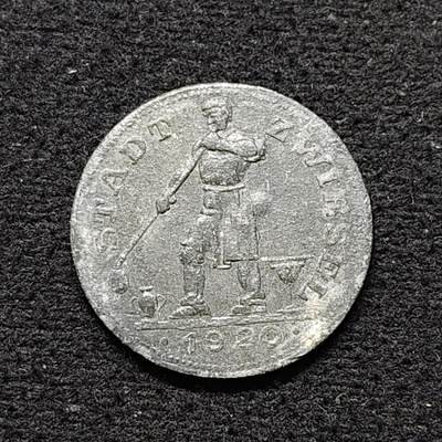 【全场包邮】纯粹捡漏拍484场（免费代拍第21场） - 德国紧急状态茨维瑟尔1920年5芬妮锌币
