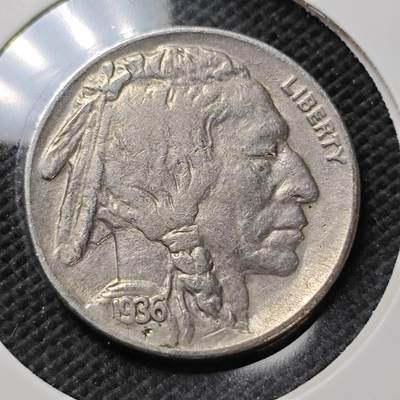 KK钱币收藏小铺 第375期  2月预留时间 周末发货 -  1936美国5分镍币 年份清楚