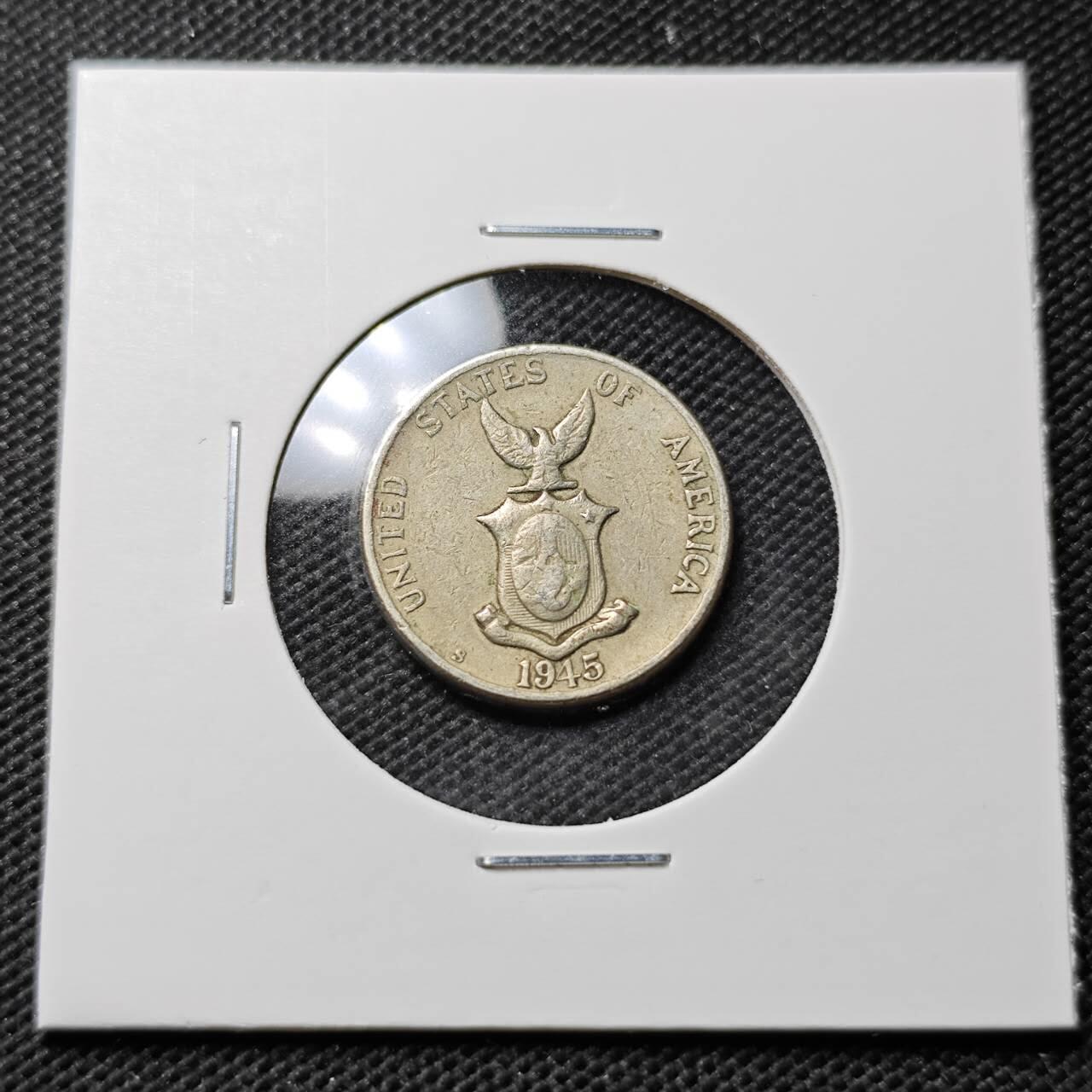 KK钱币收藏小铺 第375期  2月预留时间 周末发货  1945菲律宾5分