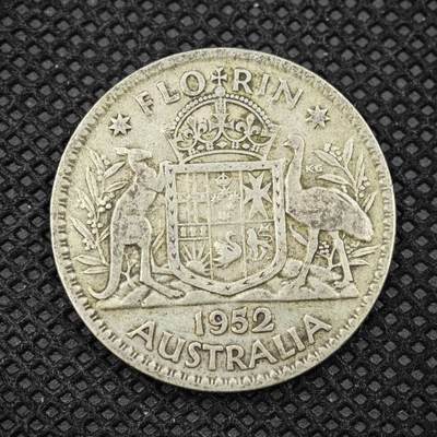 【淘币小摊】限时拍第八百二十四拍  小银币场  满百包邮可预留两周  周一统一发货  -          澳大利亚1952年乔治六世弗洛林银币