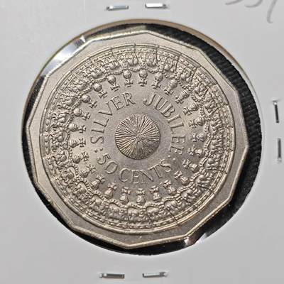 KK钱币收藏小铺 （套币 好品/批量散币 银币）专场  2月预留时间 周末发货 -   1977澳大利亚50便士纪念币