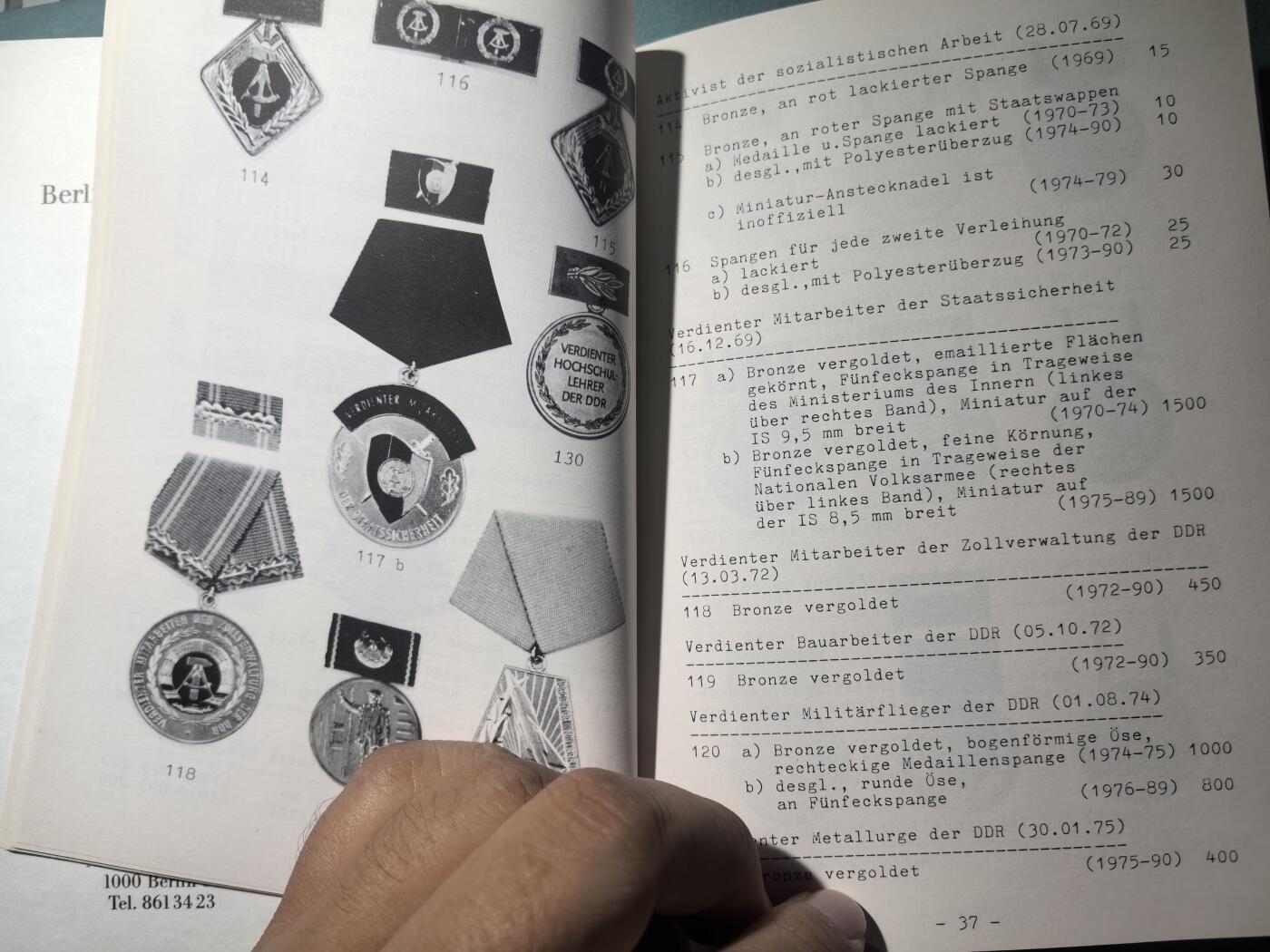 盛世勋华——号角文化勋章邮票专场拍卖第292期 东德出版 东德国家勋赏 勋章奖章图录