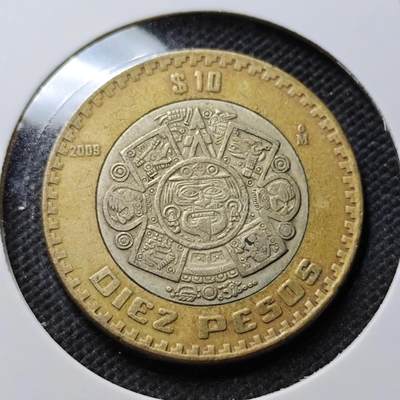 KK钱币收藏小铺 第375期  2月预留时间 周末发货 -  2009墨西哥10比索双色币