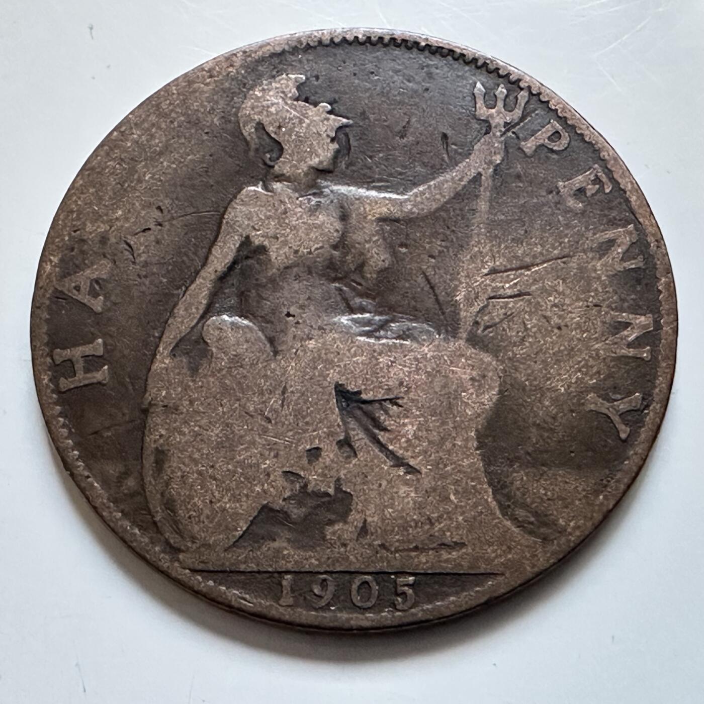 🌹外币初藏🌹🐯2025年第138场  每周二四六晚8️⃣点 接代拍 英国1905年半便士