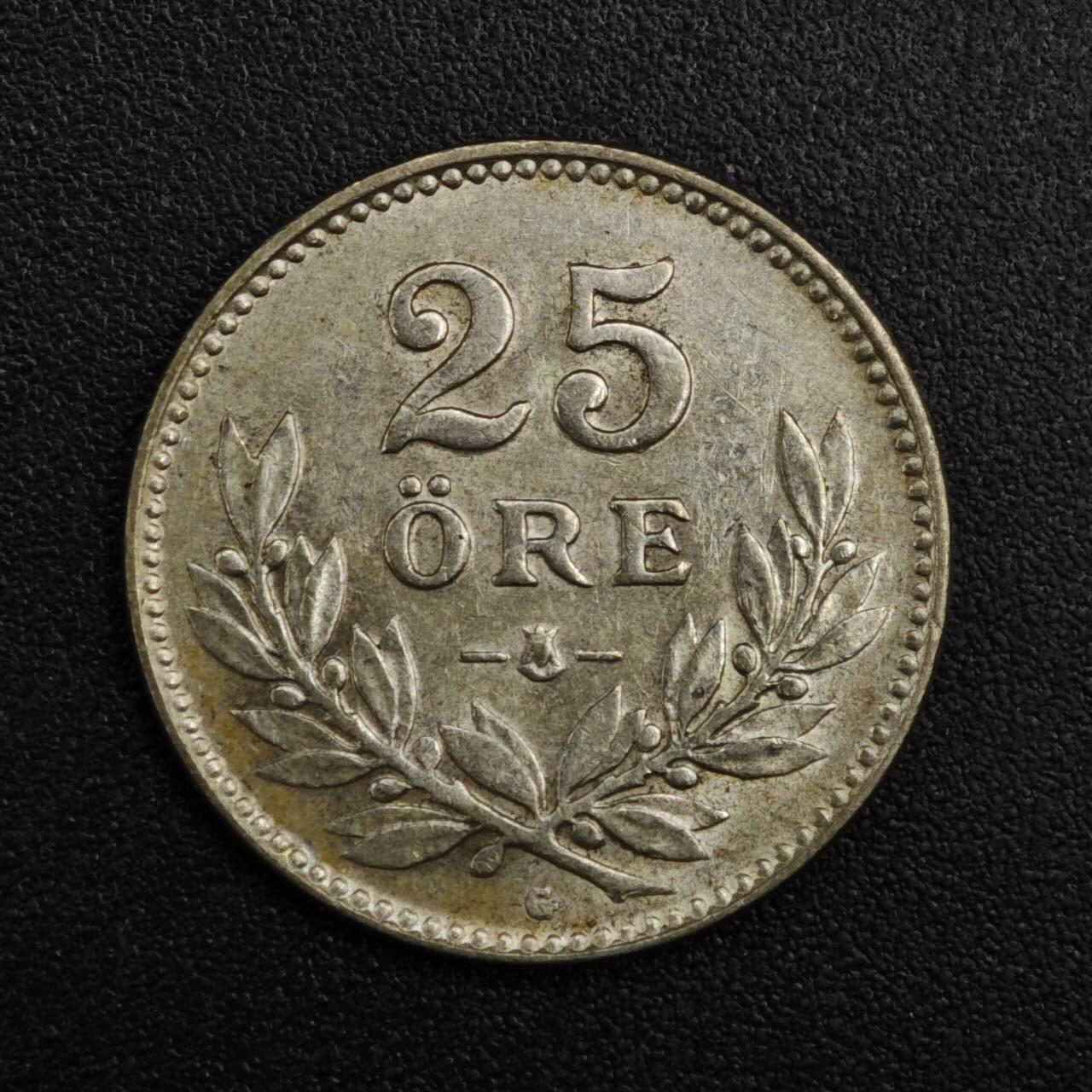 【淘币小摊】实时拍第八百二十一拍   散币场   满百包邮可预留二周 每周一统一发货   瑞典1940年25欧尔银币